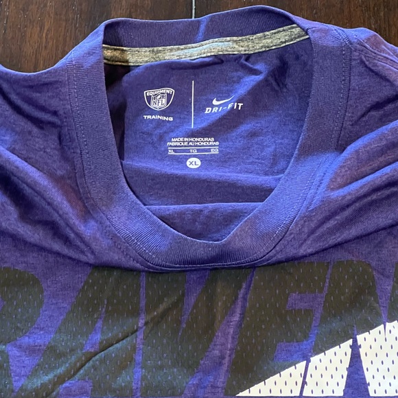 NWT 2014 NIKE DRI-FIT BALTIMORE RAVENS LEGEND PERFORMANCE SHIRT SZ MEN’S L or XL - Picture 6 of 9